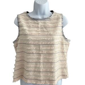 ZARA Basic Fringe Tank Top - Size Medium